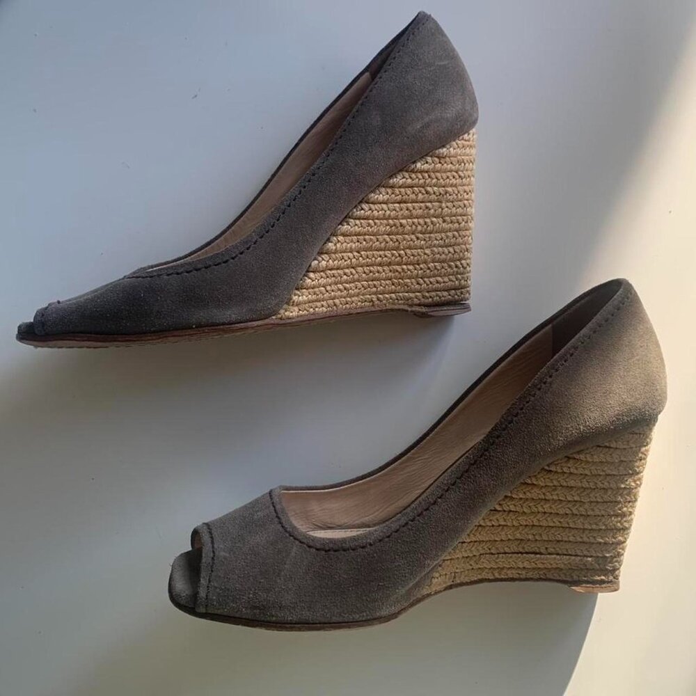 Vintage Prada Brown Suede Heels